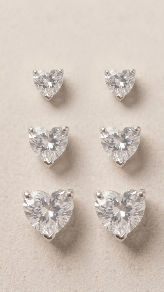 Trio Corações com Zircônia Branca 925
